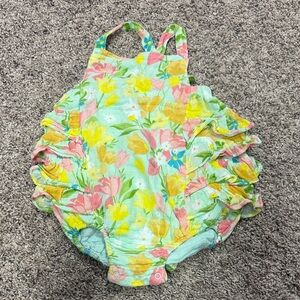 Angel Dear Mint and Floral Baby Garment